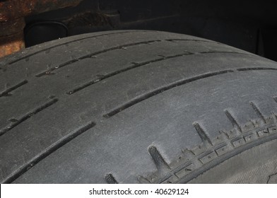 Bald Tire With Very Little Tread Remaining