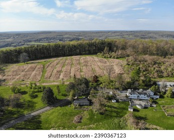 Baldpate Mountain Aerial Photo Looking North (Mercer County, New Jersey) Sourlands Drone Aerial Spring