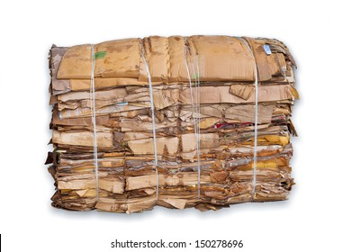 bale of cardboard isolated on white - Powered by Shutterstock