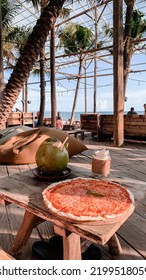 Bali Beach Club Vibes Hot Pizza Coconut Tropical Island Cute