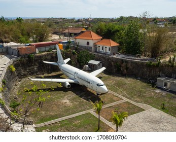 Bali, Indonesia - Circa January 2020: Abandoned Plane Resting In A Quarry In Bali