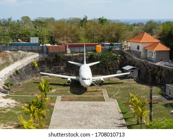 Bali, Indonesia - Circa January 2020: Abandoned Plane Resting In A Quarry In Bali