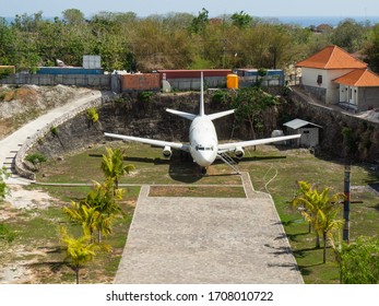 Bali, Indonesia - Circa January 2020: Abandoned Plane Resting In A Quarry In Bali