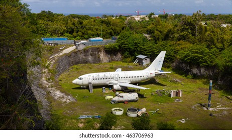 BALI, INDONESIA - June 19, 2016: Abandoned Plane Bali