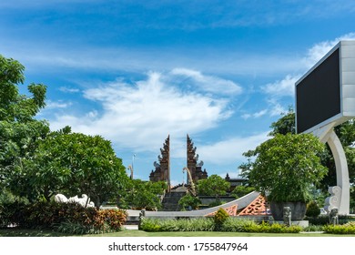 Bali, Indonesia - June 2020: View Of The Ngurah Rai Airport Parking Area In Fine Weather. Airport Activity Seemed Very Quiet During The Covid-19 Pandemic.