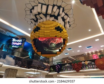 BALI, INDONESIA - MAY 2, 2022 : Pacman Character In Mall In Bali