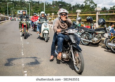BALI, INDONESIA - SEPTEMBER 9, 2016: Motorbike's clubs gathering on Bali, Indonesia.