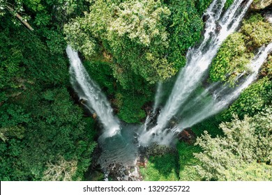 Bali Waterfall Sekumpul, Aerial View, North Bali, Indonesia