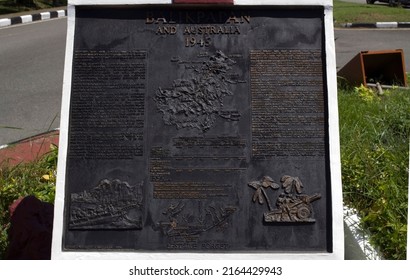 Balikpapan, Indonesia - June 6, 2022 : The Australian Monument which was built in 1945 by the Australian Government in Balikpapan, Indonesia