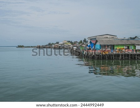 Balikpapan, Indonesia - March 15th, 2024. this Fishing village  located near the traditional market.