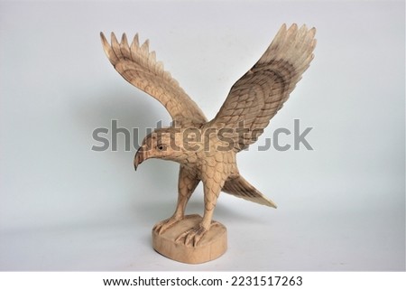 	
Balinese Handmade Eagle Wooden Sculpture Wood Carving, Sculpture, Art from Bali Indonesia