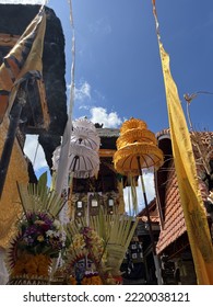 Balinese Temple At Galungan Day