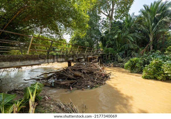 Baling ,Kedah - July 09,2022 : The aftermath of Baling hit by 'worst ...