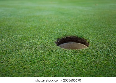 Ball hole on the green golf course. High quality photo - Shutterstock ID 2033605670