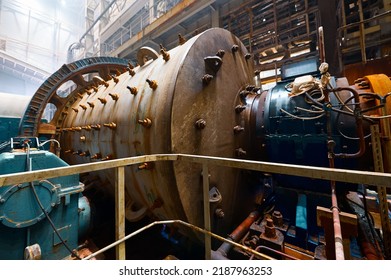 Ball mill grinds ore at mining and concentrating plant - Shutterstock ID 2187963253