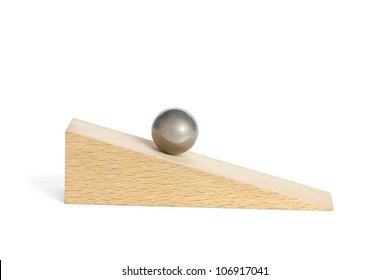 Ball on inclined plane - Shutterstock ID 106917041