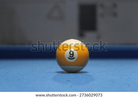 Ball pool number 9 at the table