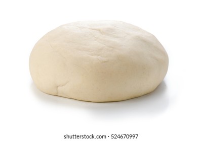 Ball Of Raw Dough Isolated On White Background