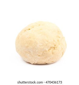 Ball Of Raw Dough Isolated Over The White Background