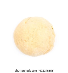 Ball Of Raw Dough Isolated Over The White Background