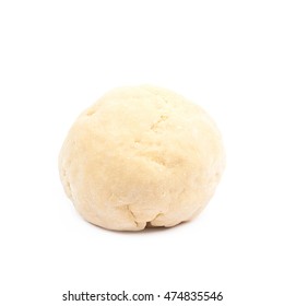 Ball Of Raw Dough Isolated Over The White Background