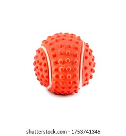 Ball Toy For Dog Isolated On A White Background. Rubber Toys For Pets.