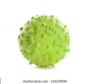 Ball toy for dog on white background