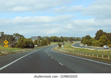 Ballarat, Vic Australia - September 5 2022: Highway In Regional Victoria