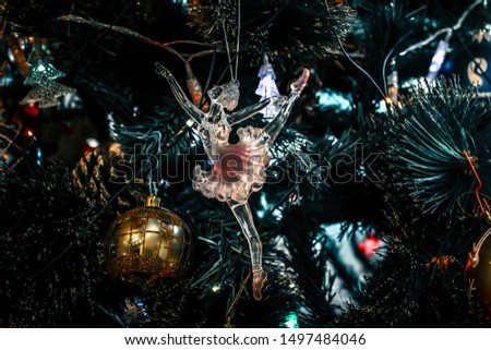 ballerina at the christmas tree