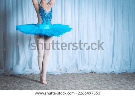 Ballerina dancer, tutu dress, legs, feet and ballet shoes