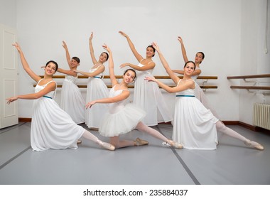  Ballerina Dancers Pose For Recital Photo