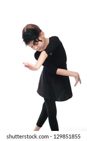 The ballerina posing