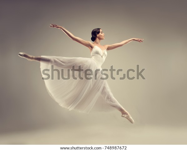 Ballerina. Ung ballet Stock-foto nu) 748987672