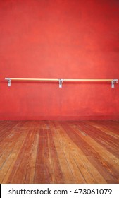 Ballet Bar Against Wall In Studio