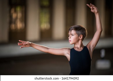 Ballet Boy Is Training On The Street