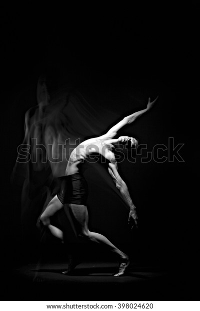 Ballet dancer in\
black