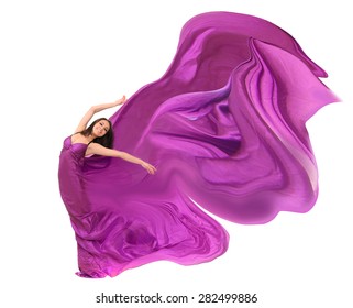 Ballet dancer in  flying dress