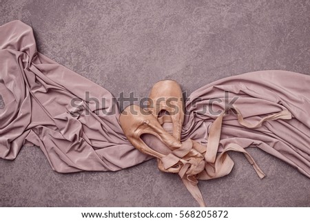 Similar – Image, Stock Photo pink textile shoes and other items for fitness