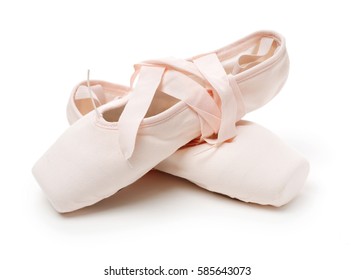 Ballet pointe shoes on white background - Powered by Shutterstock