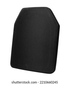 Ballistic plate isolated on white background. Combat armor close-up. Armored insert for body armor. - Shutterstock ID 2210660245
