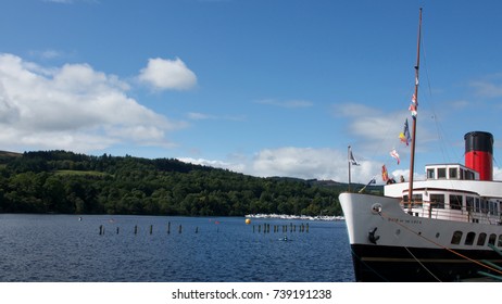 Balloch, Loch Lomond, Scotland,UK;  28 August 2017: Maid Of The Loch Ship On Loch Lomond.