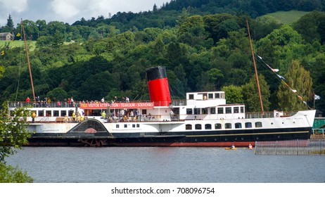 Balloch, Scotland; 26 August 2017: The Maid Of The Loch Berthed At Lomond Shores Near Balloch On Loch Lomond