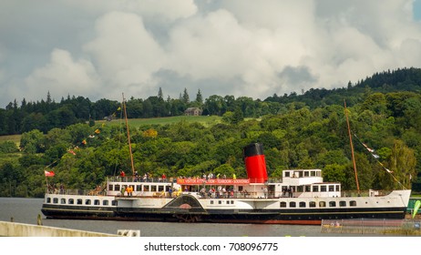 Balloch, Scotland; 26 August 2017: The Maid Of The Loch Berthed At Lomond Shores Near Balloch On Loch Lomond