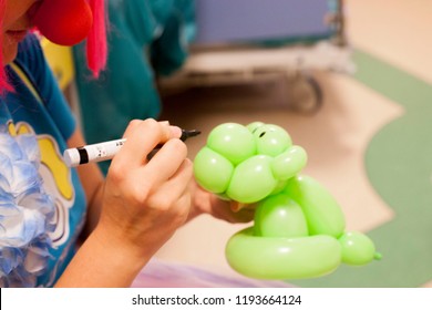 A Ballon Animal Mady By Clown Doctor In Children Hospital