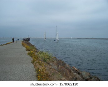 Ballona Creek Bridge On A Cloudy Day