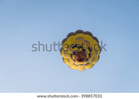 Similar – Large dragonfly sitting on the edge of the parasol