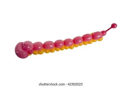 Balloon Animal Centipede Isolated On White