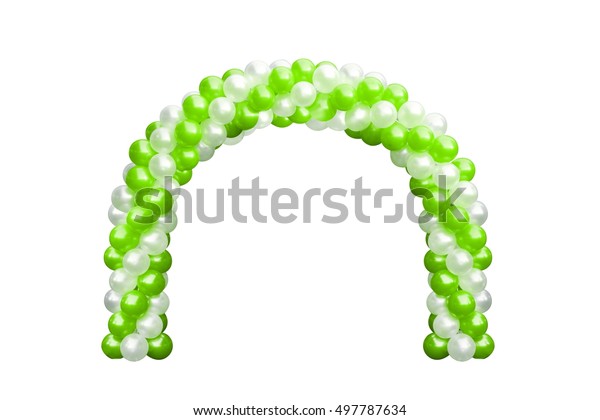 Download Balloon Archway Door Green White Arches Stock Photo (Edit ...