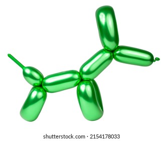 Balloon dog party model isolated on the white background