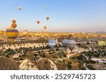 The balloon flight, the great tourist attraction of Cappadocia. Cappadocia is known worldwide as the best place to fly with hot air balloons